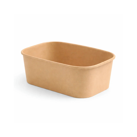 BioPak 750ml Kraft Lunch Box Base