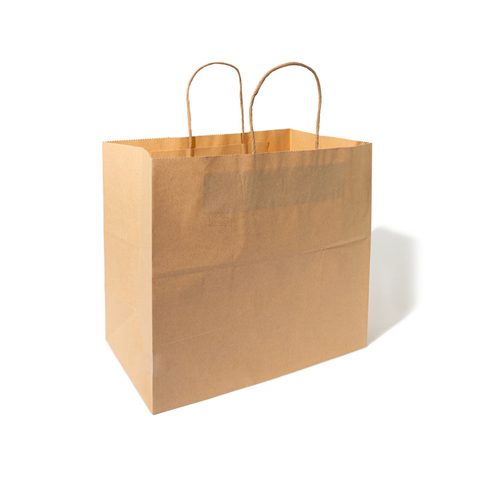 Kraft Carry Bag - Twist Handle "Uber" Style