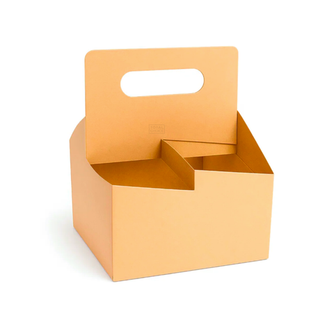 4 Cup Kraft Carry Tray with Handle