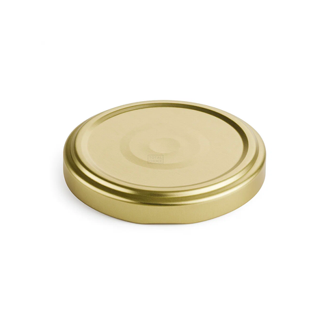 Gold Lid 63mm for Glass Jar - No Button