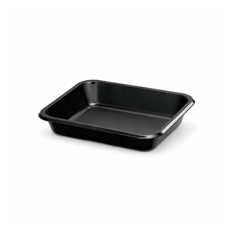 CPET Tray Black Base 187x137x36mm