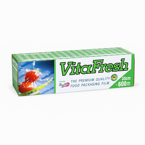 VitaFresh food packaging film box on a white background