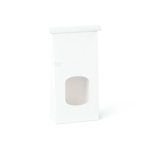 Tin Tie White Window Paper Bag Medium