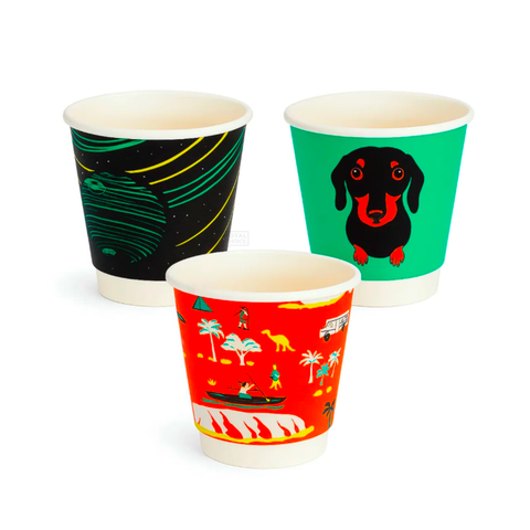 EnviroChoice 8oz Double Wall Coffee Cup PLA Lined – Gallery Series