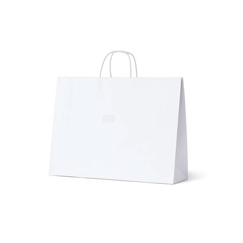 Midi Boutique Carry Bag White with Twist Handle