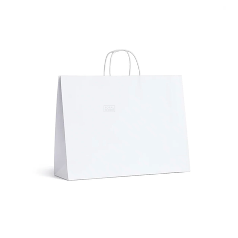 Midi Boutique Carry Bag White with Twist Handle