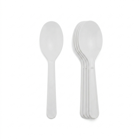 PLA BioPlastic Teaspoons 6.5"
