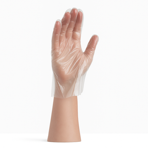 Large Embossed Polyethylene Food Service Gloves