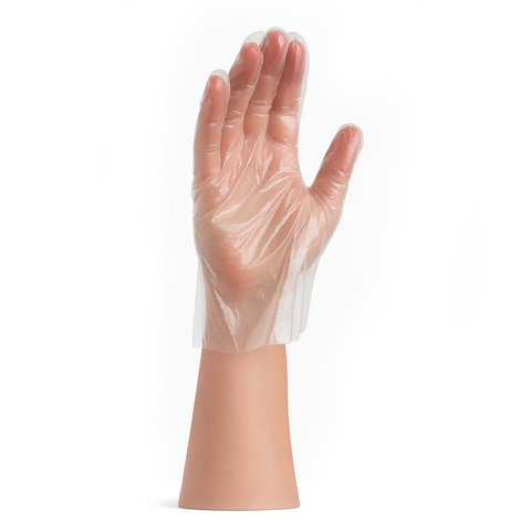 Large Embossed Polyethylene Food Service Gloves