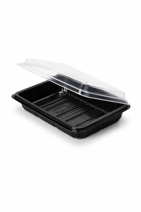 Japanese Container with Hinged Black Base Large