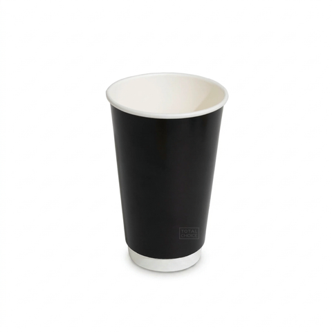 Double Wall Coffee Cup 16oz Black
