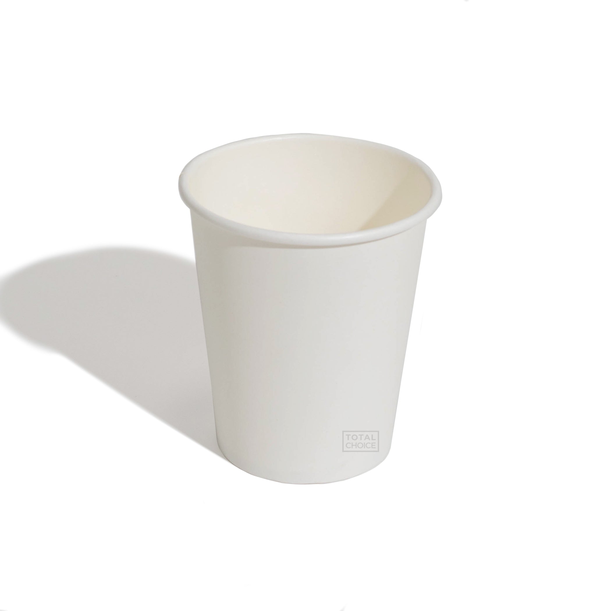 We Can Source It Ltd - White Paper Coffee Cups 8oz With Sip Lids – Strong Single Wall Cups For Hot Drinks, Tea & Coffee On The Go – Ideal For Cafes