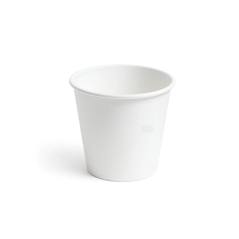 Single Wall Coffee Cup 8oz Squat 90mm White