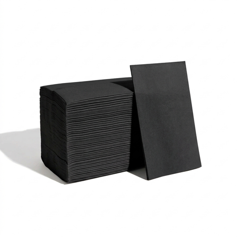 Quilted Black Dinner Napkins – 2-Ply