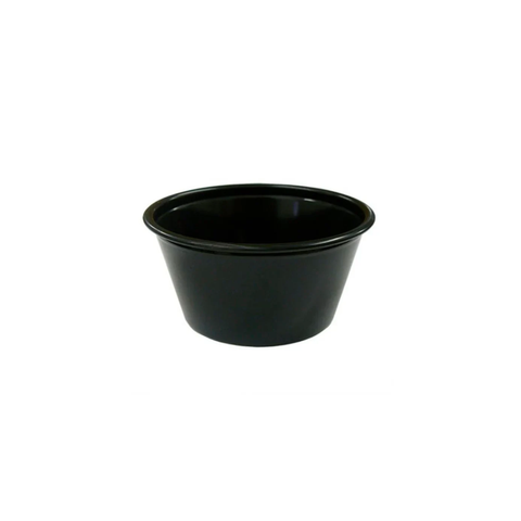 Black 2oz Portion Sauce Cup