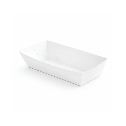 White Paper Hot Dog Tray