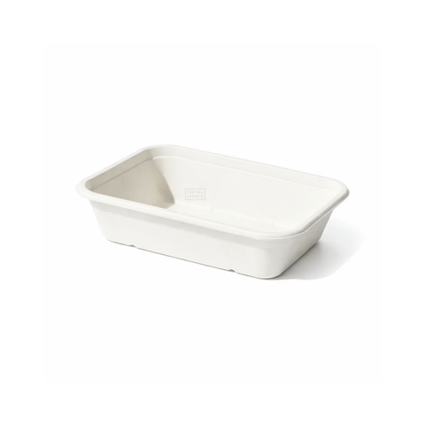 Sugarcane Rectangle Base – 650ml White