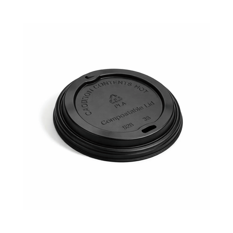 PLA Coffee Cup Lid Black 90mm