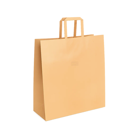 Kraft Paper Takeaway Bag #10 – Flat Handle
